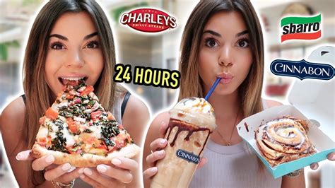 I Only Ate Mall Food For Hours Challenge Youtube