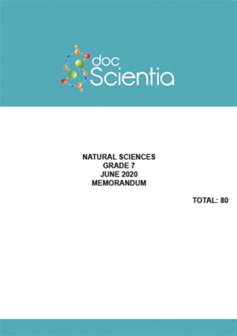 Gr Natural Sciences Paper June Memo