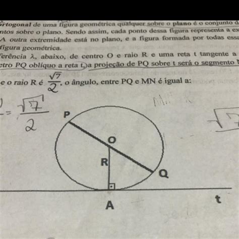 Considere A Circunferência λ De Centro O E O Raio R E Uma Reta