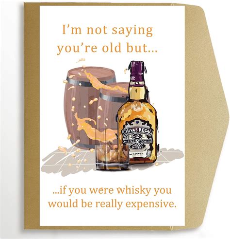 Funny Whiskey Birthday Card For Friends Cheeky Birthday