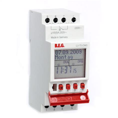 Digital time switch TS DW3 B E G Brück Electronic GmbH DIN rail