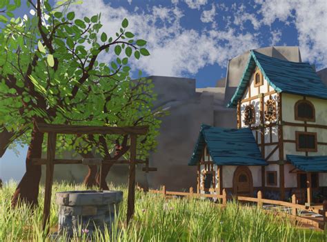 Low poly Medieval House scene Low-poly 3D model by Fang 3D on Dribbble