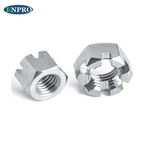 Hex Castle Nut DIN935 DIN937 Castle Nut And Hexagonal Slotted Nuts