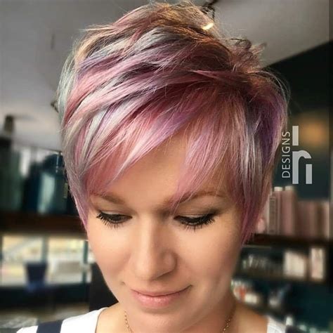 Pink Blonde Cute Pixie Haircuts Short Layered Haircuts Pixie