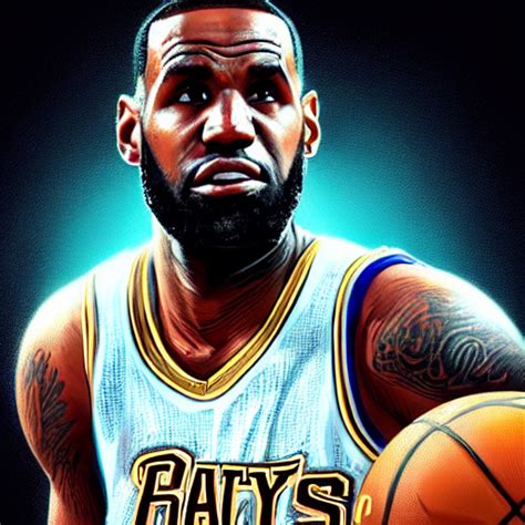 Krea Ai Highly Detailed Portrait Lebron James Basketball P