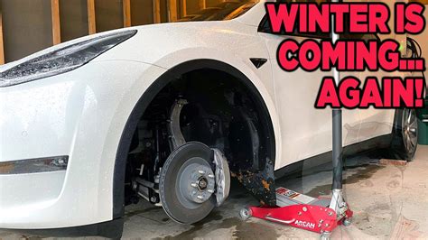 Tesla Model Y Winter Tire And Wheel DIY Install How To Guide It