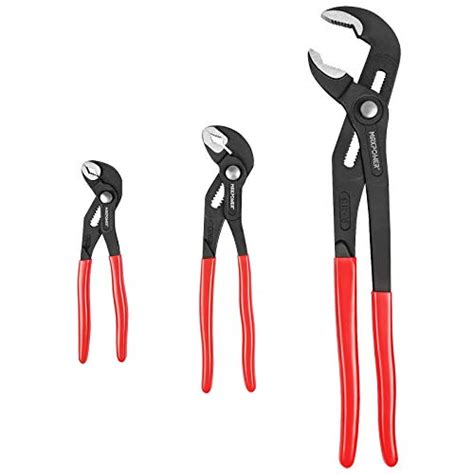 MAXPOWER Water Pump Pliers Set. Plumbing Pliers 3 Pieces Kitbag Set. 7-Inch, 10-Inch and 16-Inch ...