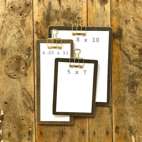 Hanging Clipboards Black Brass Binder Clip Style Clipboard Etsy