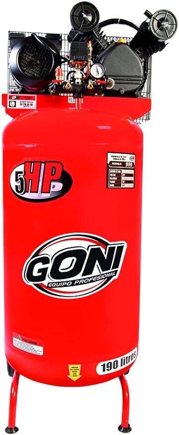 Goni 990 Compresor De 5 HP Con Tanque De 190 Litros Vertical A 110