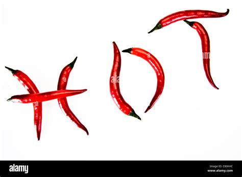 Red Hot Chili Peppers On White Background Hot Stock Photo Alamy