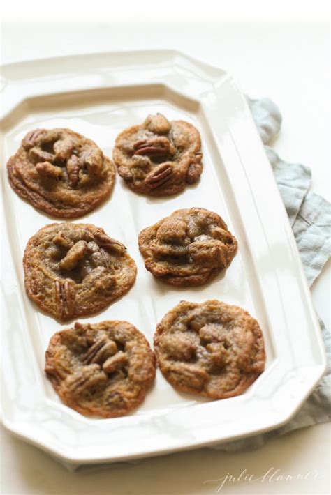 Pecan Pie Cookies Thin Chewy Pecan Pie Cookie Recipe Julie Blanner