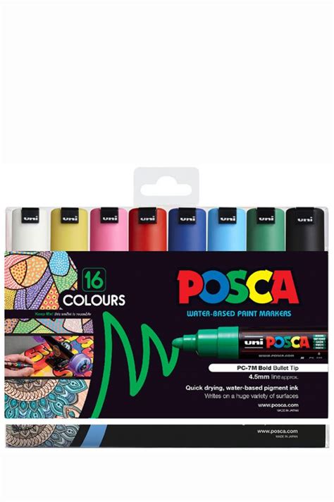 Posca Pc 7m Paint Marker 16 Piece Assorted Pack Posca Nz