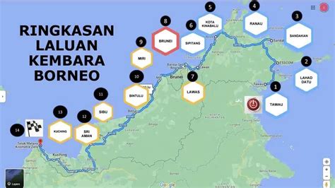 Kembara Kenali Borneo YDP Agong Jadual Laluan Route Lokasi