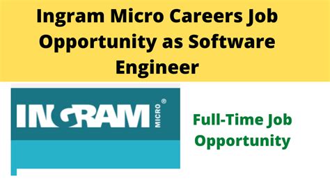 Ingram Micro Entry Level Careers Job Opportunity as Software Engineer ...