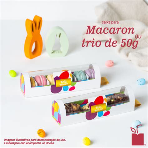 Caixa Para Macaron Ou Trio De G Colors Pacote Unidades A