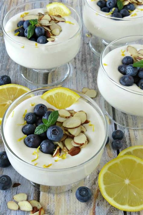 Whipped Lemon Cheesecake And Blueberry Parfaits Recipe