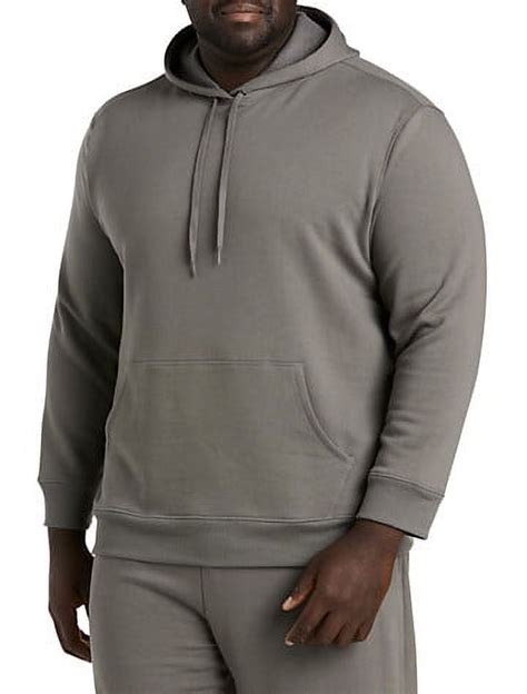 Big Tall Essentials By Dxl Men S Big And Tall Men S Hooded Fleece Sweatshirt Grey 4xl