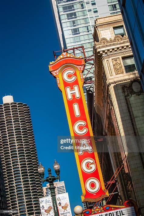 Chicago Theatre Marquee Sign High Res Stock Photo Getty Images