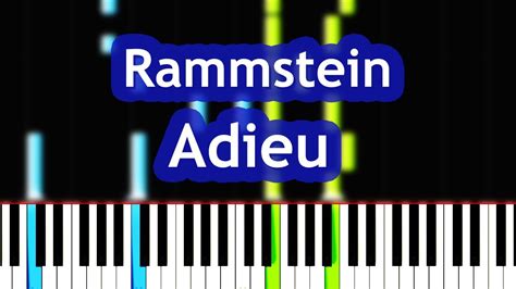 Rammstein Adieu Piano Tutorial Youtube