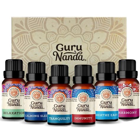 Buy Guru Nanda Essential Oil For Diffusers Set Of 6 Therapeutic Grade