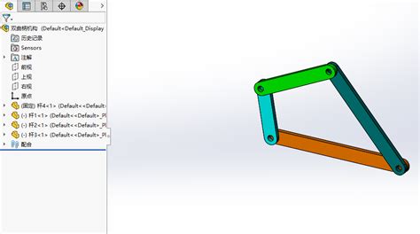 曲柄摇杆机构 Solidworks 2012 模型图纸下载 懒石网