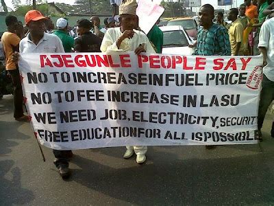 Welcome To Davids Africa Blog Fuel Subsidy Protests From Lagos Across