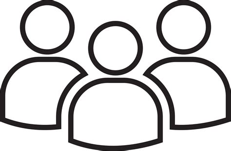 Group Of People Clip Art Black And White