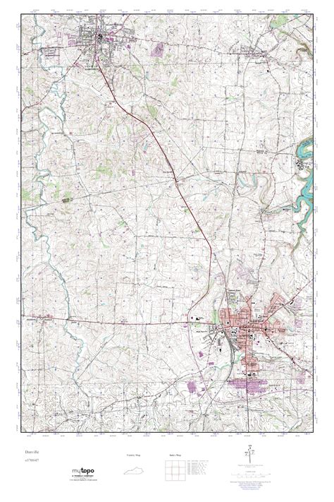 Mytopo Danville Kentucky Usgs Quad Topo Map