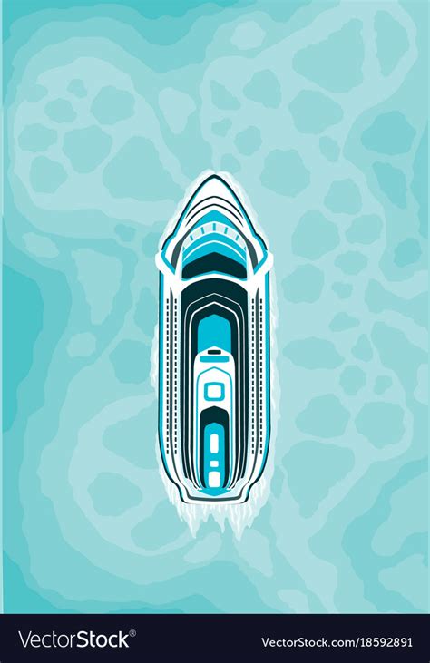 Cruise Ship In Sea Top View Royalty Free Vector Image