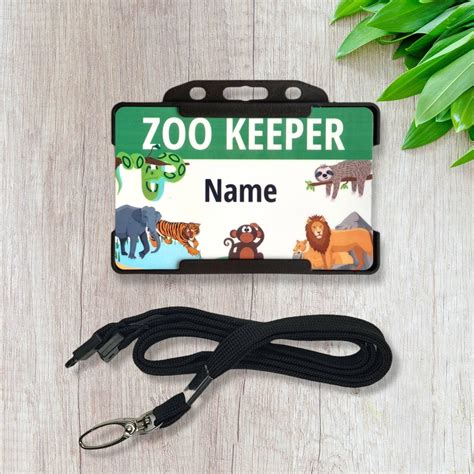 Free Printable Zookeeper Name Tag