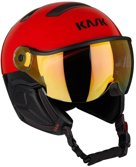 Kask Red Montecarlo Visor Snow Helmet Kask