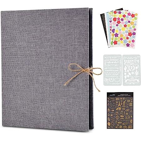 Amazon De YILEEY Fotoalbum Zum Selbstgestalten Leinen Scrapbook 60