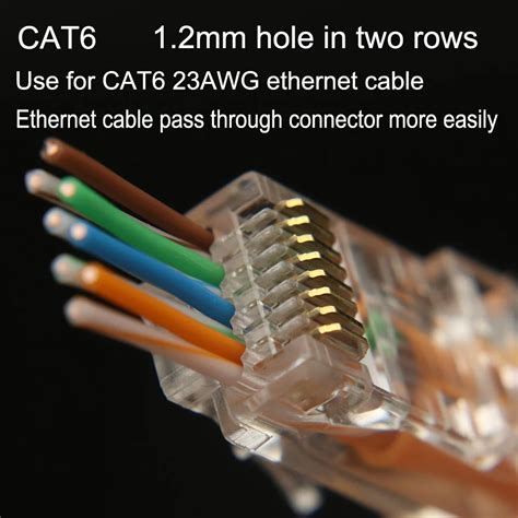 Xintylink Rj45 Connector Cat6 Cat5e 50u6u Ethernet Cable Plug Utp 8p8c Ends Cat 6 Network Lan