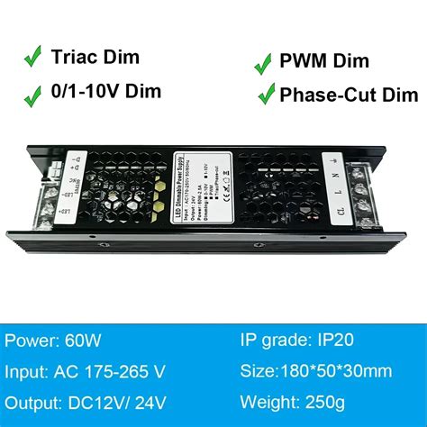 Ciemnialny Sterownik Led Triak W W W V Zasilacz Ze