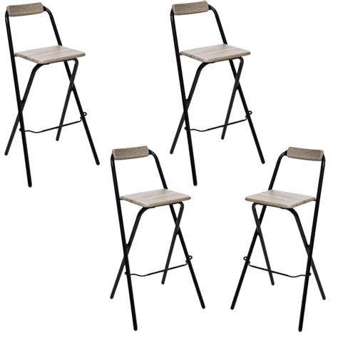 Lot De Chaises De Bar Pliante Louna H Cm Beige Leroy Merlin