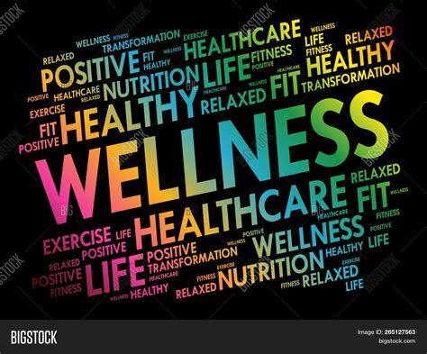 Wellness Word Cloud Image And Photo Free Trial Bigstock