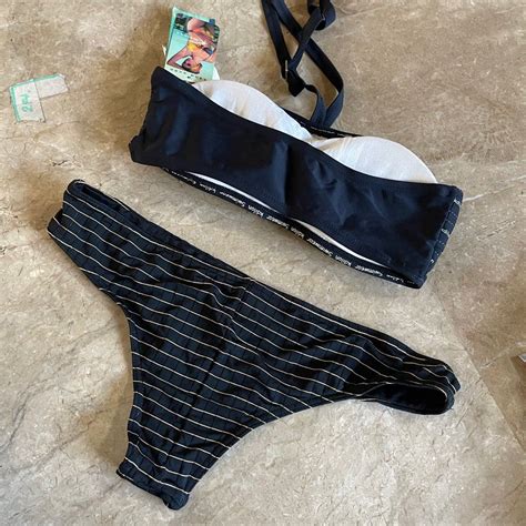 Kdilon Black Bikini Set Swimwear Swimsuit New On Carousell