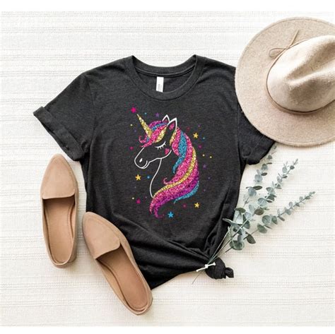 Glitter Unicorn Shirt Unicorn Birthday T Shirt Unicorn Girl Etsy