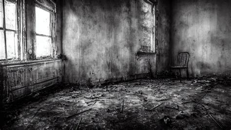 A Very Dimly Lit Room In A Derelict House Black And Stable Diffusion