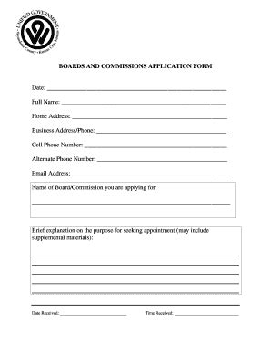 Fillable Online Wycokck Boards And Commissions Application Form