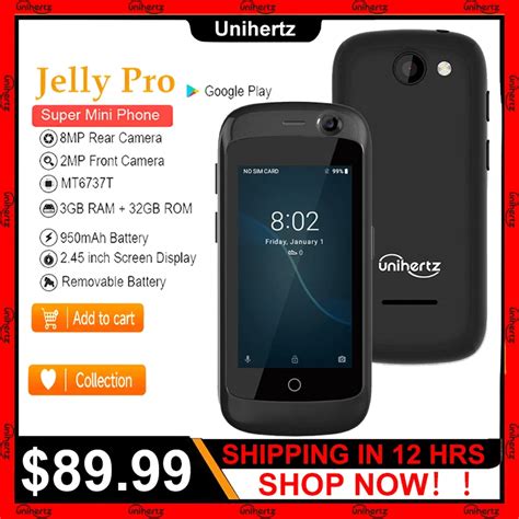 Unihertz Smartphone Jelly Pro Quad Core 4G Android 8 1 3GB 32GB 2MP 8MP