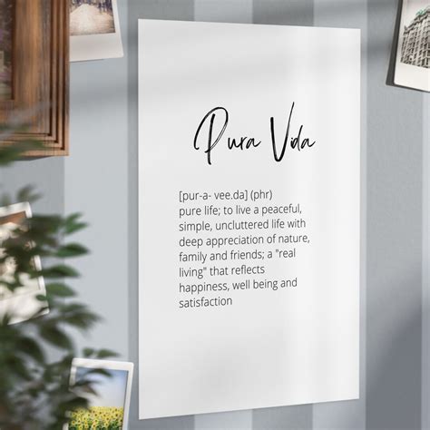 Pura Vida Wall Art Wall Poster Costa Rica Pura Vida Poster Etsy