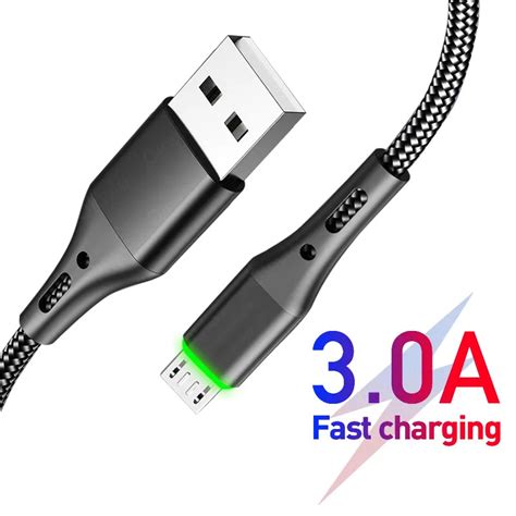 Cable Micro Usb De Carga R Pida Para M Vil Adaptador De Carga De Datos