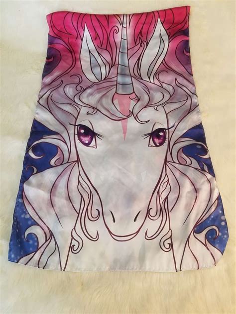 The Last Unicorn Official Licensed Scarf Unicorn And Red Etsy