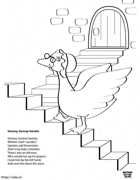 Mother Goose Coloring Page