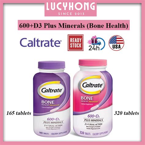 Caltrate 600 Plus 600 D3 Plus Minerals Calcium And Vitamin D3 Supplement