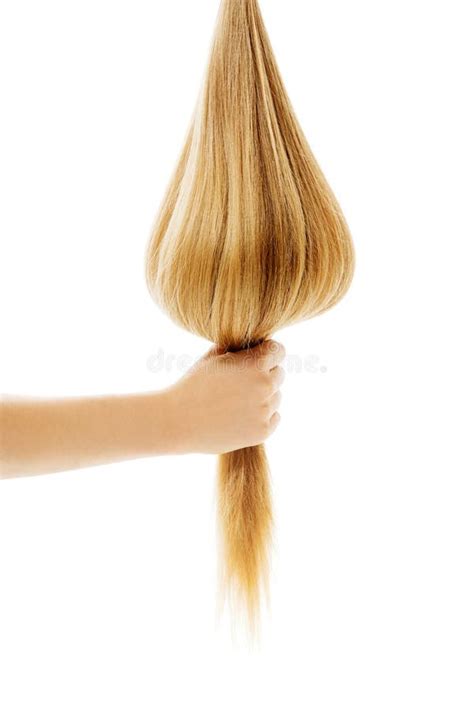 Long Blond Human Hair Close Up Stock Image Image Of Shiny Extension