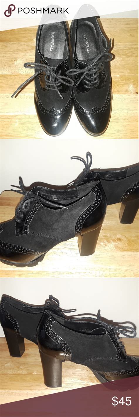 Black Suede And Patten Leather Pumps