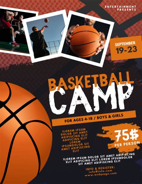 Copy Of Basketball Camp Flyer Template Postermywall