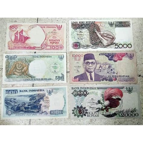 Jual Uang Kertas Kuno Set 20000 Rupiah Thn 1992 1995 Shopee Indonesia